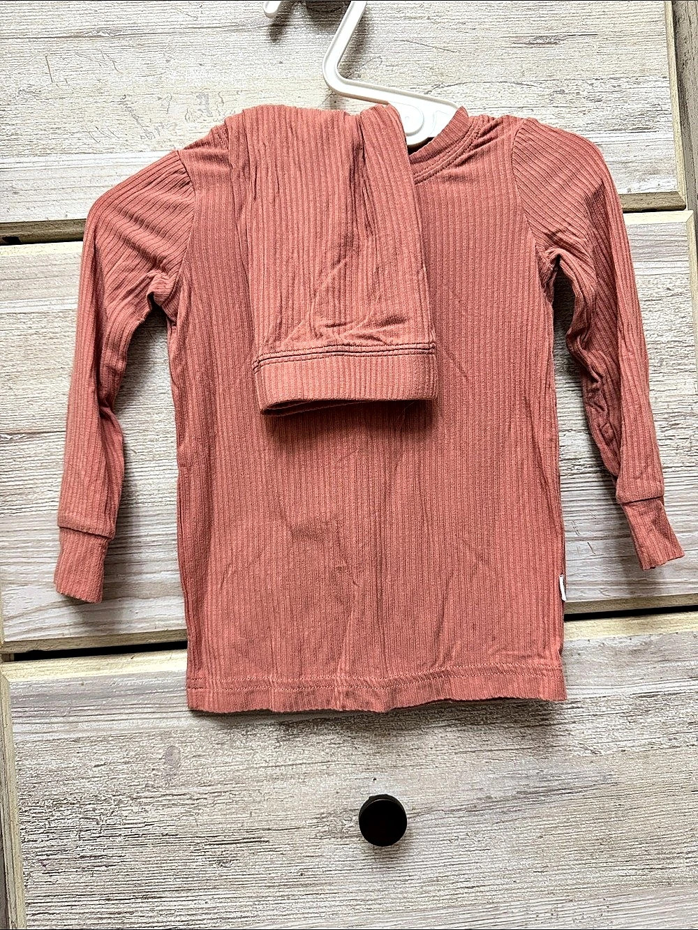 little sleepies clay ribbed Long Sleeve pajama set 12-18m
